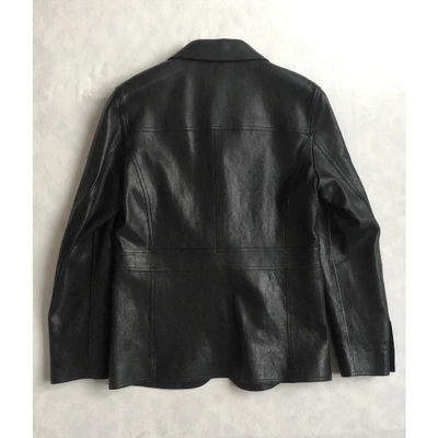 Pre-owned Gucci Black Leather Jacket