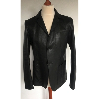 Pre-owned Gucci Black Leather Jacket