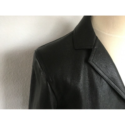 Pre-owned Gucci Black Leather Jacket