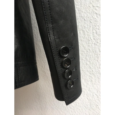 Pre-owned Gucci Black Leather Jacket