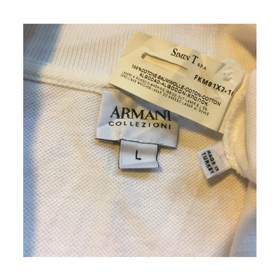 Pre-owned Armani Collezioni Polo Shirt In White