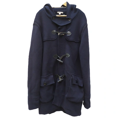 Pre-owned Burberry Wool Dufflecoat In Blue