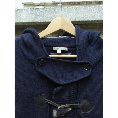 Pre-owned Burberry Wool Dufflecoat In Blue