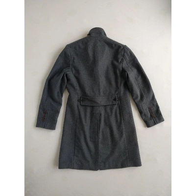 Pre-owned Kenzo Wool Coat In Grey