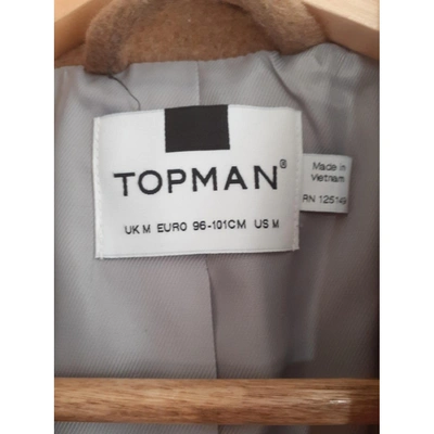 Pre-owned Topman Coat In Brown
