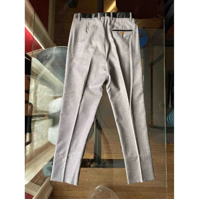 Pre-owned Vivienne Westwood Wool Trousers In Grey