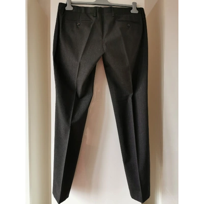 Pre-owned Mauro Grifoni Wool Trousers In Grey