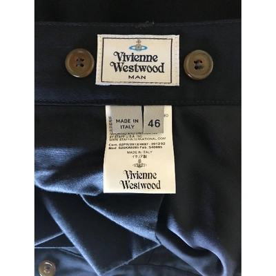 Pre-owned Vivienne Westwood Blue Wool Trousers