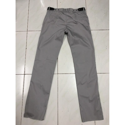 Pre-owned Versace Trousers In Grey