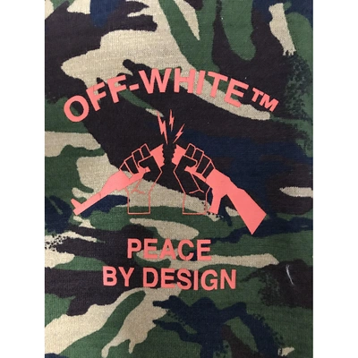 Pre-owned Off-white T-shirt In Green