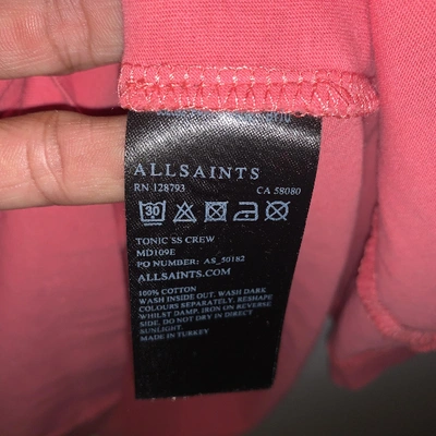 Pre-owned Allsaints Pink Cotton T-shirts