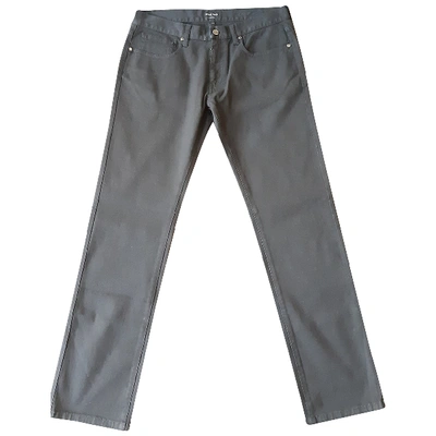 Pre-owned Giorgio Armani Straight Jeans In Anthracite
