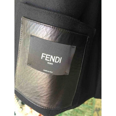 Pre-owned Fendi Wool Jacket In Blue