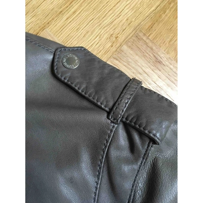 Pre-owned Neil Barrett Leather Jacket In Grey