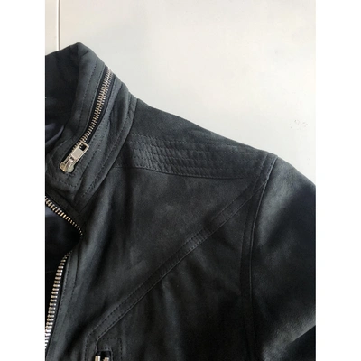 Pre-owned Rick Owens Grey Leather Jacket