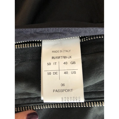 Pre-owned Rick Owens Grey Leather Jacket