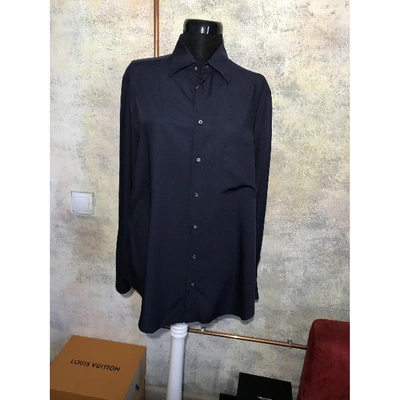 Pre-owned Giorgio Armani Shirt In Navy