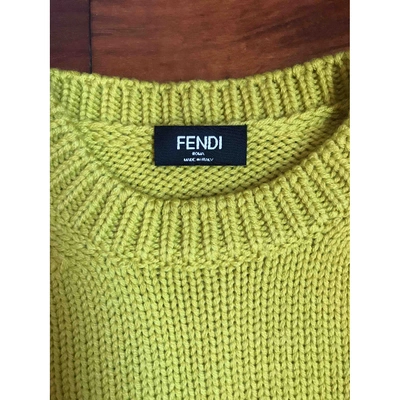 Pre-owned Fendi Yellow Wool Knitwear & Sweatshirts