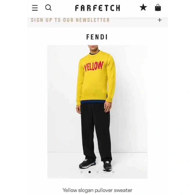 Pre-owned Fendi Yellow Wool Knitwear & Sweatshirts