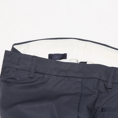 Pre-owned Lanvin Trousers In Navy