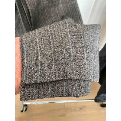 Pre-owned Corneliani Grey Wool Trousers