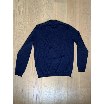 Pre-owned Giorgio Armani Wool Pull In Navy