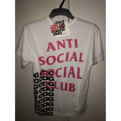 Pre-owned Anti Social Social Club White Cotton T-shirt