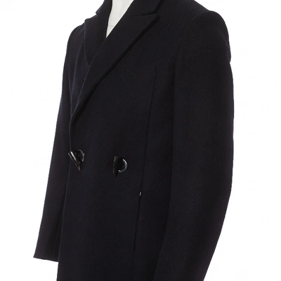Pre-owned Y/project Wool Coat In Navy