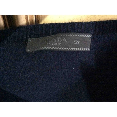 Pre-owned Prada Wool Pull In Blue
