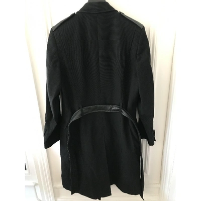Pre-owned Mugler Black Leather Coat