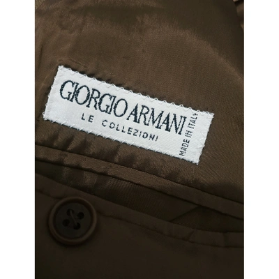 Pre-owned Giorgio Armani Linen Jacket In Brown