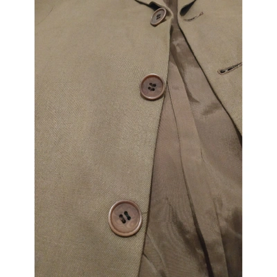 Pre-owned Giorgio Armani Linen Jacket In Brown
