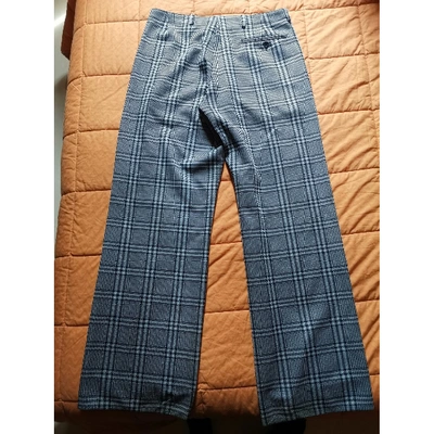Pre-owned Emporio Armani Grey Wool Trousers