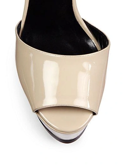 Shop Roberto Cavalli Patent Leather Platform Sandals