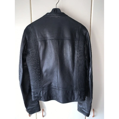 Pre-owned Louis Vuitton Leather Jacket In Black