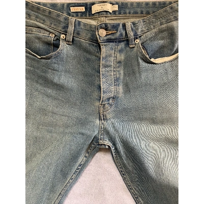 Pre-owned Topman Blue Cotton - Elasthane Jeans