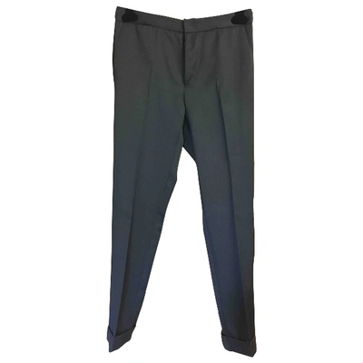 Pre-owned Mcq By Alexander Mcqueen Wool Trousers In Black