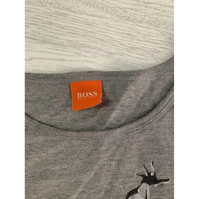 Pre-owned Hugo Boss Grey Cotton T-shirts