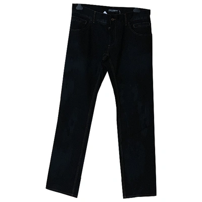 Pre-owned Dolce & Gabbana Straight Jeans In Black