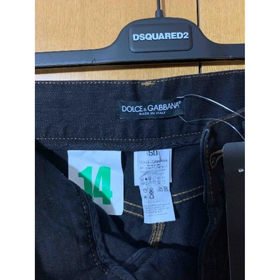 Pre-owned Dolce & Gabbana Straight Jeans In Black