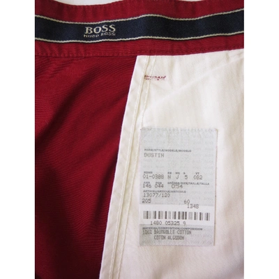 Pre-owned Hugo Boss Red Cotton Shorts