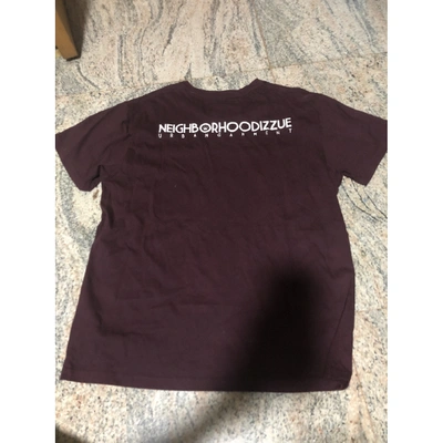 Pre-owned Neighborhood Burgundy Cotton T-shirt