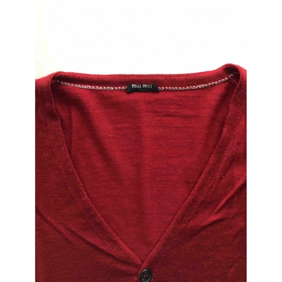 Pre-owned Miu Miu Red Wool Knitwear & Sweatshirts