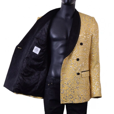 Pre-owned Dolce & Gabbana Silk Jacket In Yellow