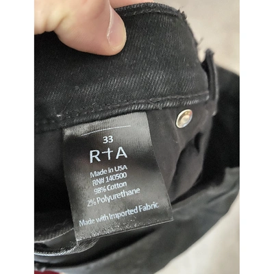 Pre-owned Rta Anthracite Cotton - Elasthane Jeans