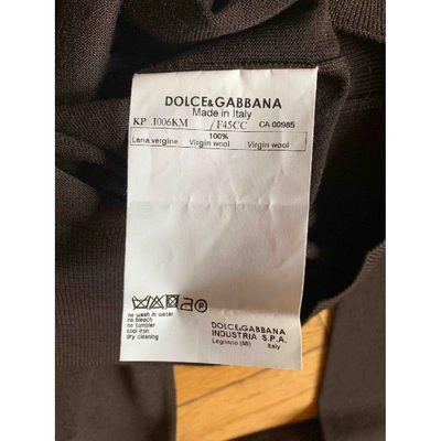 Pre-owned Dolce & Gabbana Wool Pull In Brown