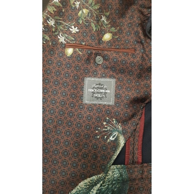 Pre-owned Dolce & Gabbana Brown Silk Jacket