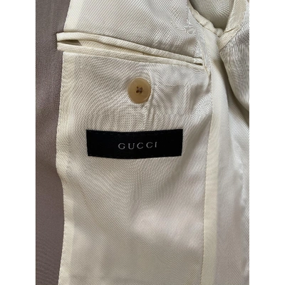 Pre-owned Gucci Wool Jacket In Beige