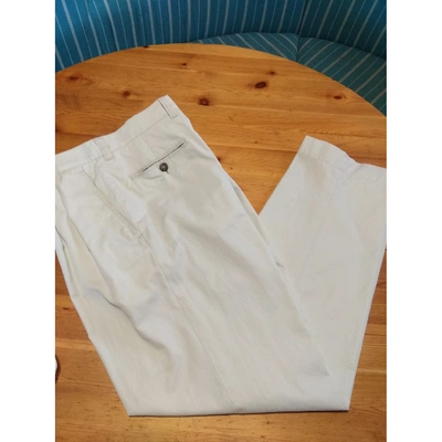 Pre-owned Hugo Boss Trousers In White