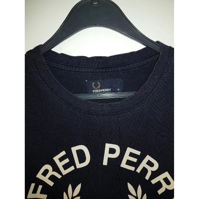Pre-owned Fred Perry Navy Cotton T-shirt